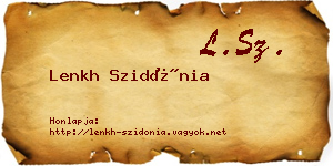 Lenkh Szidónia névjegykártya